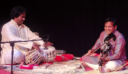 Guru Shekhar Tanjorkar and Shahbaz Hussain performing at concert at Harper Green, UK - 2013