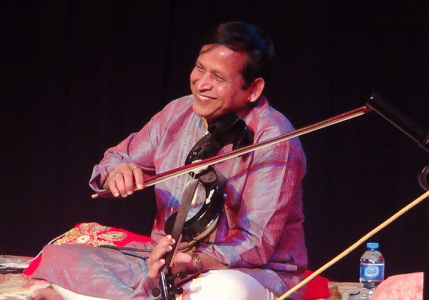Guru Shekhar Tanjorkar performing on Violin at concert at Harper Green, UK - 2013